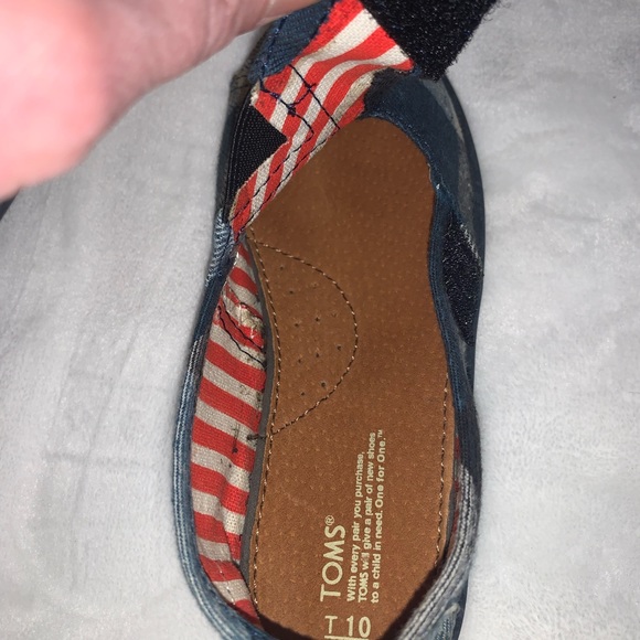 Tom’s Toddler Shoes, Velcro open. Sz. T10 (unisex) - Picture 5 of 9